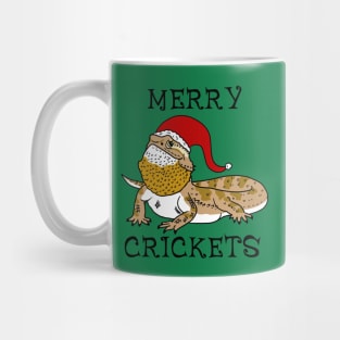 Merry Crickets Santa Bearded Dragon Mug